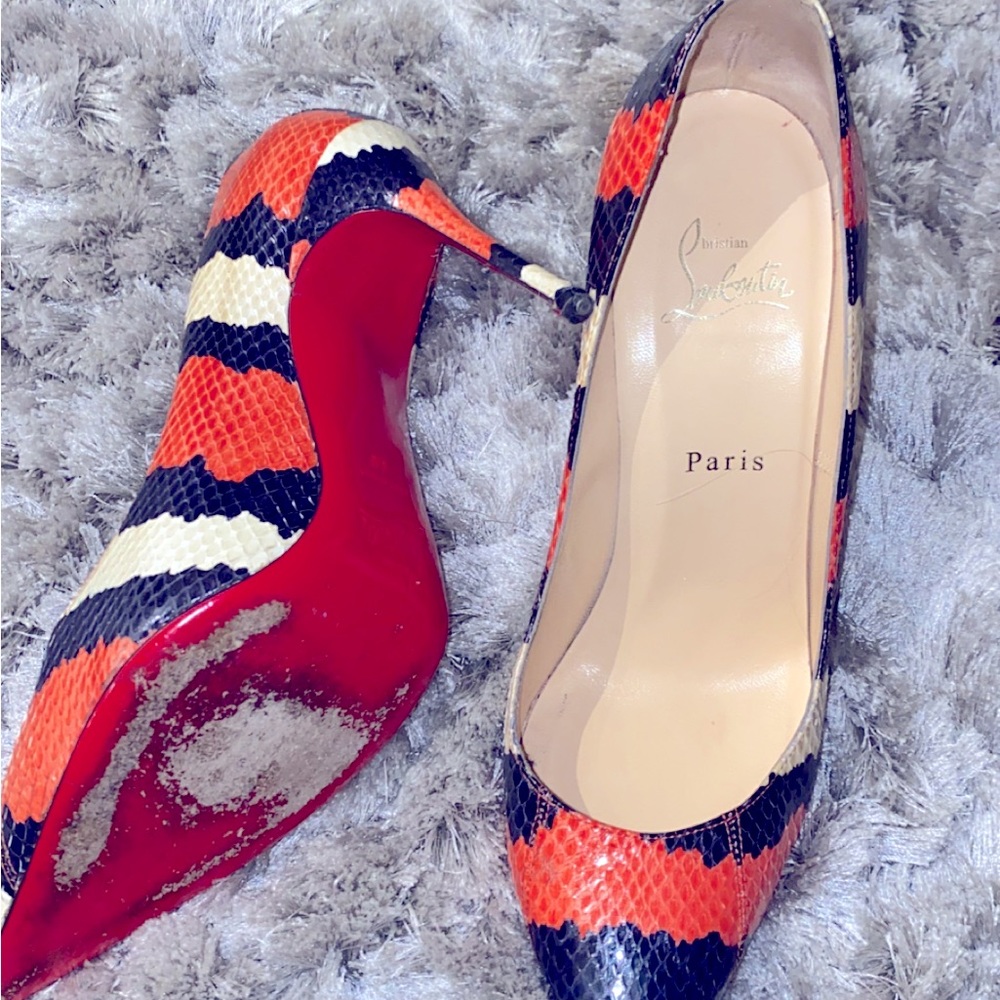 Christian Louboutin Python Multi Color Heels - image 2